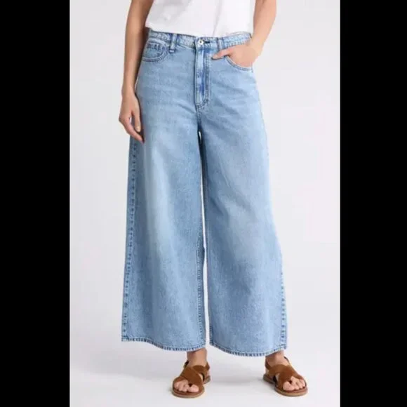【SCENERITY】Slab Crop Jeans Zara Washed Out Grey Cropped High Rise Slim Fit Straight Leg